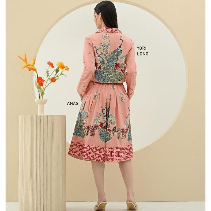 Evercloth Yoriii Long Outer Batik Wanita Outer Rompi Wanita Luaran Lengan Panjang