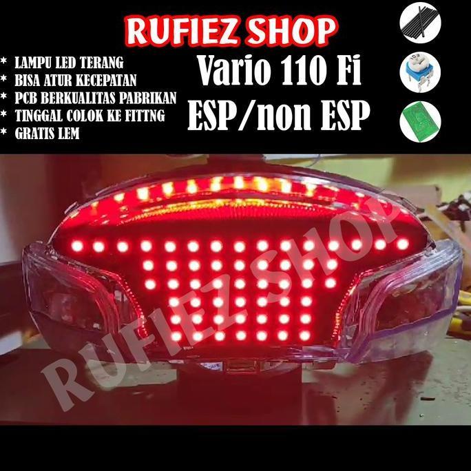 Promo Custom lampu stoplamp running vario 110 Fi Esp / Non Esp Diskon