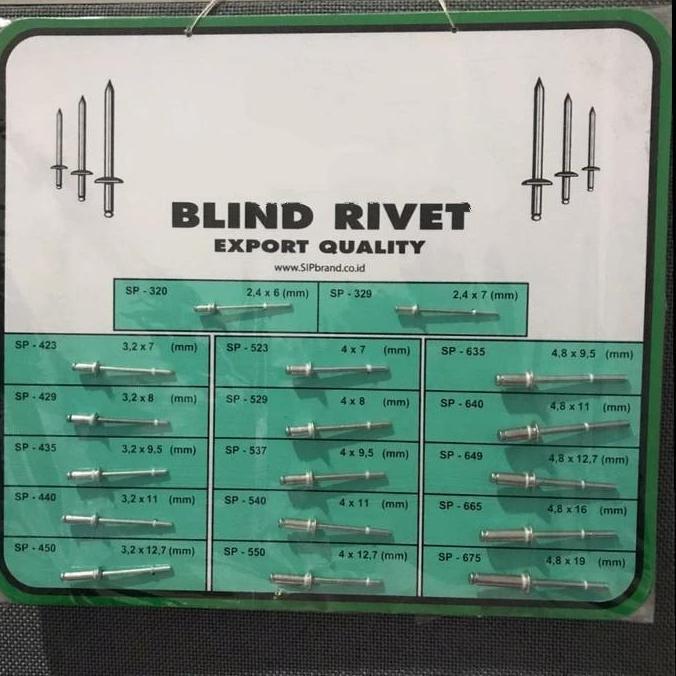 Paku Rivet / Paku Ripet Blind Rivet 540 - 4 X 11 Mm Forsale