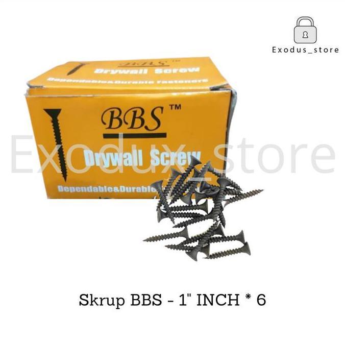 Sekrup Gypsum Hitam 1" Inch X 6 Bbs / 1 Kotak 900 Gr - Drywall Screw Hemat