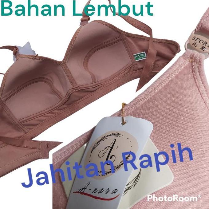 Tensione- Bra Sport Tanpa Kawat Tanpa Busa | Sport Bra Kait 2 Set 1 & 3 Pcs | Bh Sport Ukuran 34 S/D