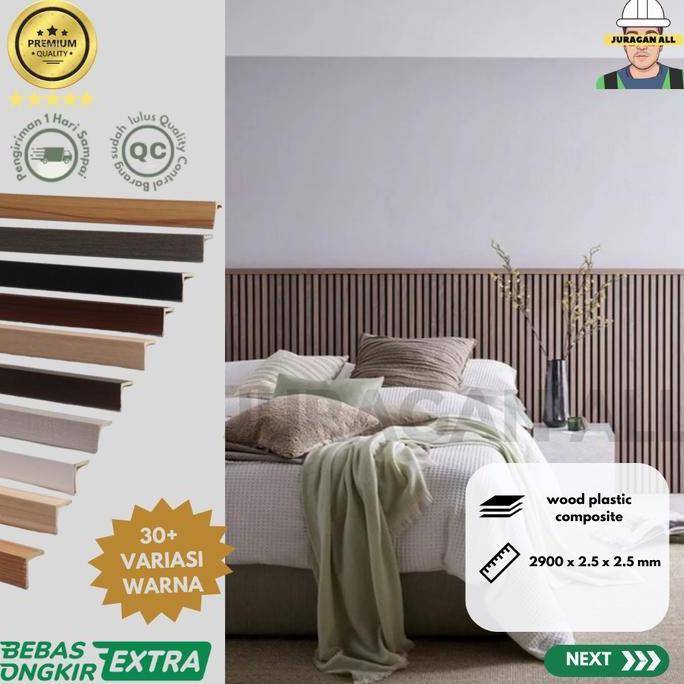 TERBARU LIST SIKU L WPC WALLPANEL 3 METER ( 290 X 2.5 X 2.5 CM ) PREMIUM QUALITY / LIST PANEL WPC / 