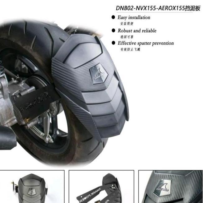 Mudguard Shark Power Mudguard Shark Power Yamaha Aerox 155 Pelindung Lumpur