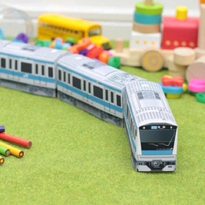 DIY Papercraft Pola Kereta Api Keihin Tohoku Line (Kertas)