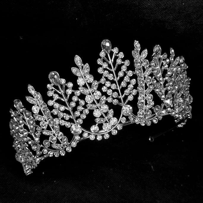 TERLARIS MAHKOTA JASMINE - MAHKOTA KRISTAL TINGGI - MAHKOTA WEDDING MEWAH