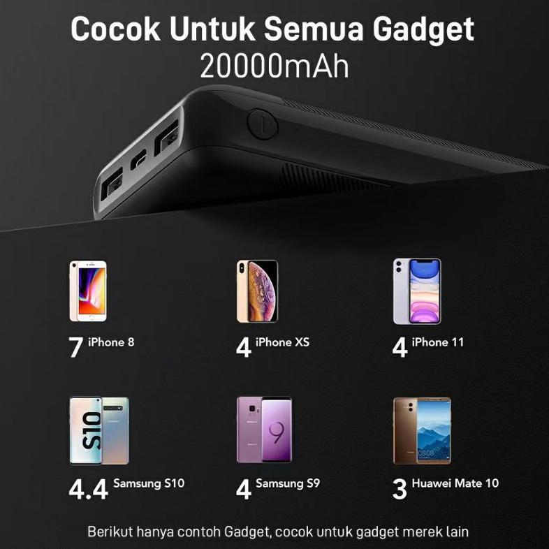 New Product ( Hanya Di Shopee ) Powerbank Mofit M29 20000Mah + Fast Charge 2.4A Real Capacity