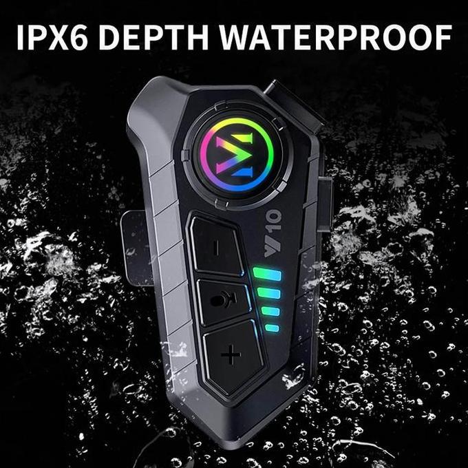 Intercom Helm Bluetooth 5.3 Radio FM Headset Helm Motorcycle anti air