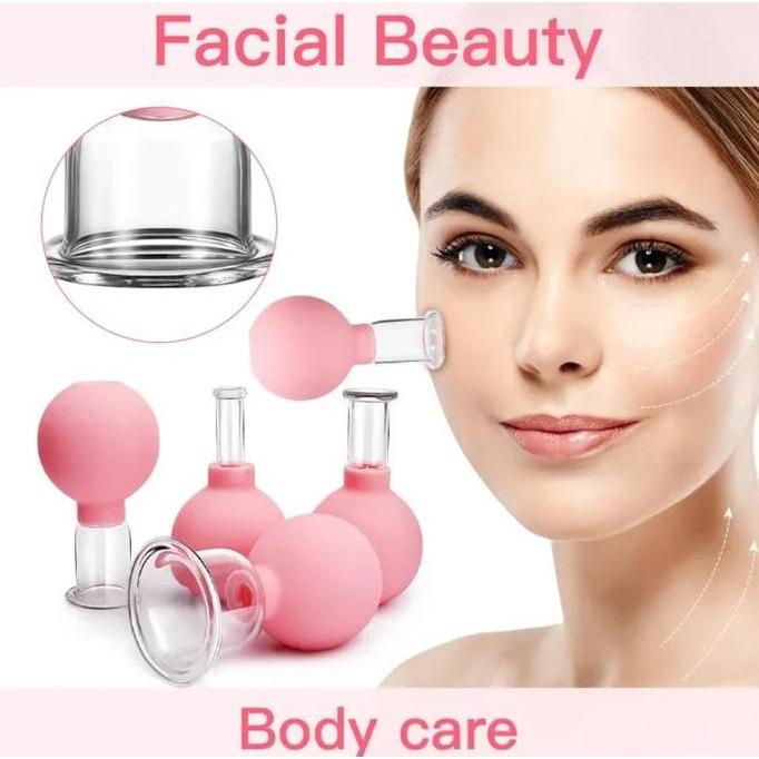 Facial Cupping-Alat Bekam Wajah-Cupping Bekam-Bahan Kaca Muka