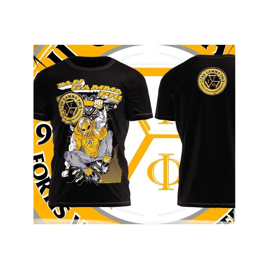 COD Tau Gamma Phi Triskelion Frat shirt Hacker Design FREE Sticker