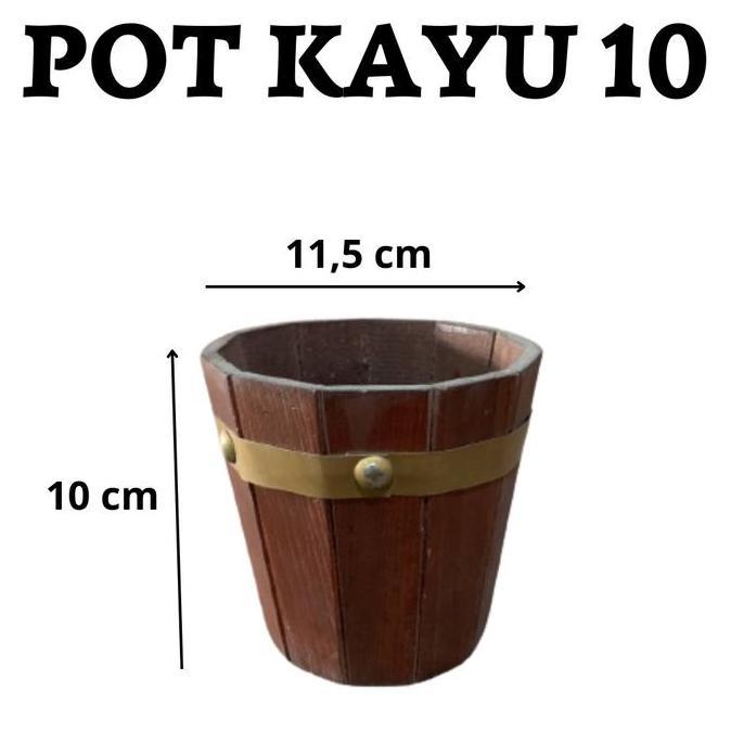 Pot Kayu 10 Tanaman Dekorasi Indoor unik