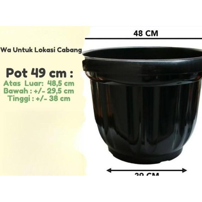 Lokasi Pondok Gede Grosir Pot 50 cm hitam bunga tambulapot