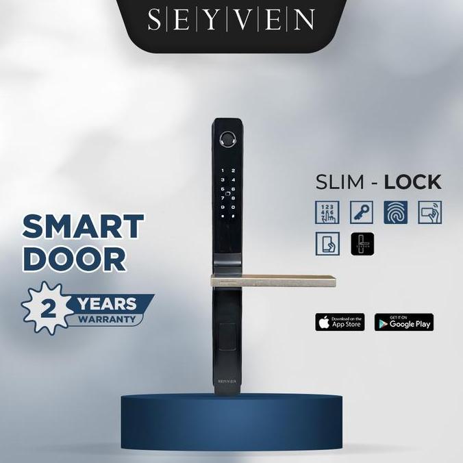 SEYVEN Smart Door Lock Kunci Pintu Digital Slim Door Lock New Aluminium Door Lock Smart Door Digital