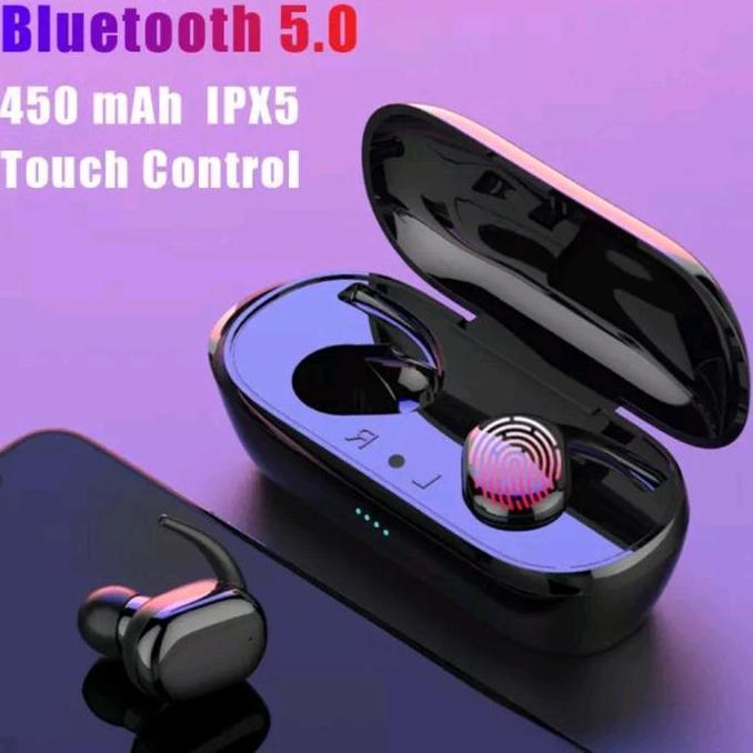 HEADSET BLUETOOTH WIRELESS Y30 Y50 WATERPROOF TWS HIFI BASS SPORT ORIGINAL ANDROID IPHONE GAMING TEL