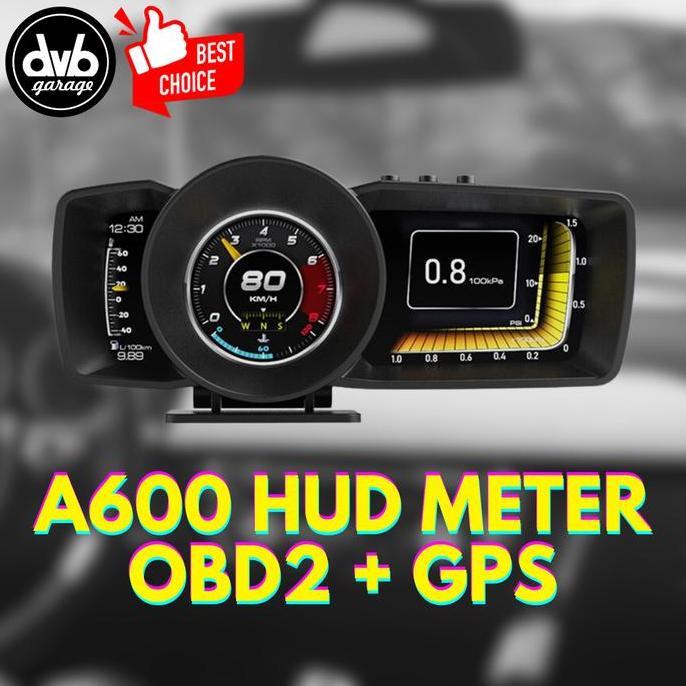 A600 HUD OBD2 + GPS METER ORIGINAL - INDIKATOR MOBIL OBD DIGITAL