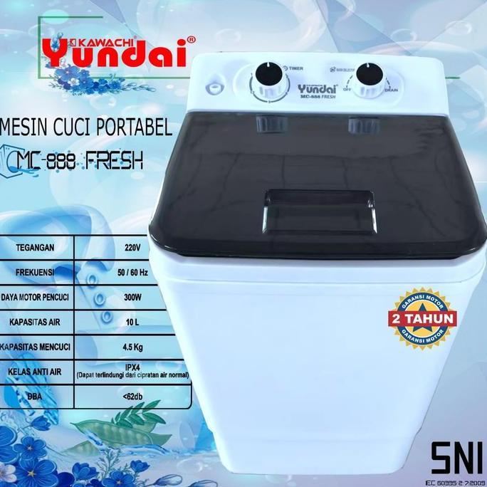 Mesin Cuci 1 Tabung Yundai Kawachi Mc-888