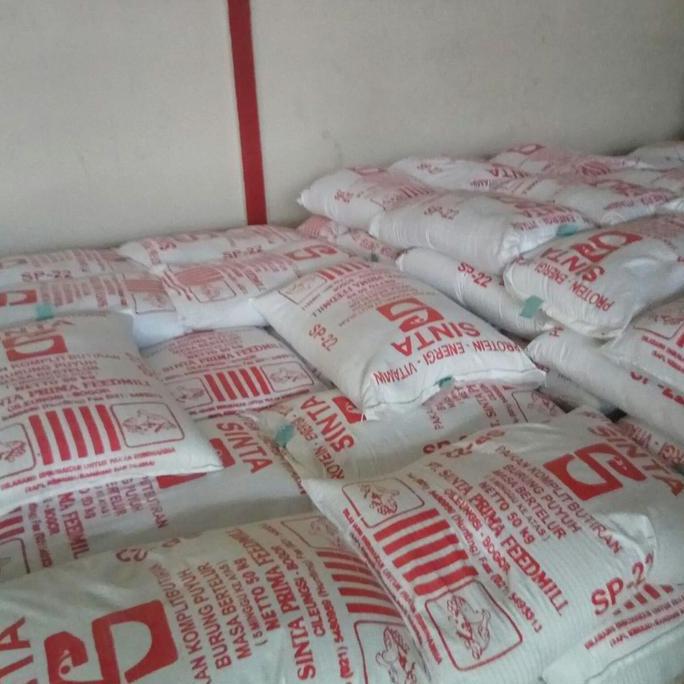 SALE - pakan burung puyuh merk sinta sp22 makanan pur puyuh sinta sp 22 50kg