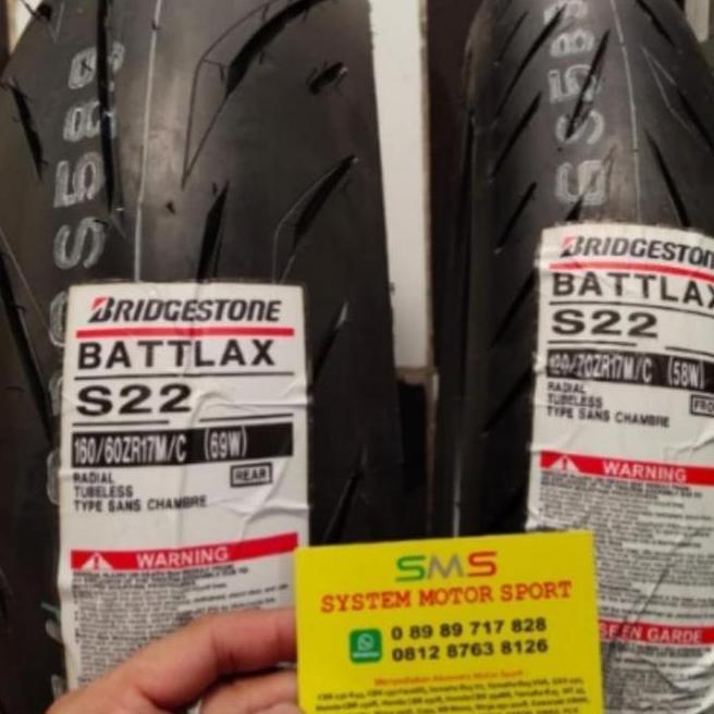 Terlaris Ban Battlax Bridgestone S22 120-70 17 & 160-60 17