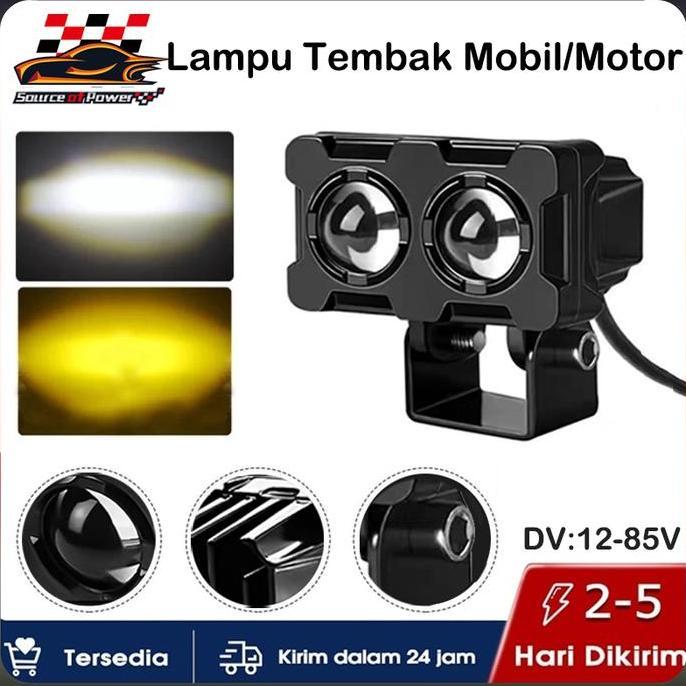 EIRDJA lampu tembak motor lampu tembak mobil Lampu Sorot Led 2 Mata lampu tembak SQL Lampu Tembak Le