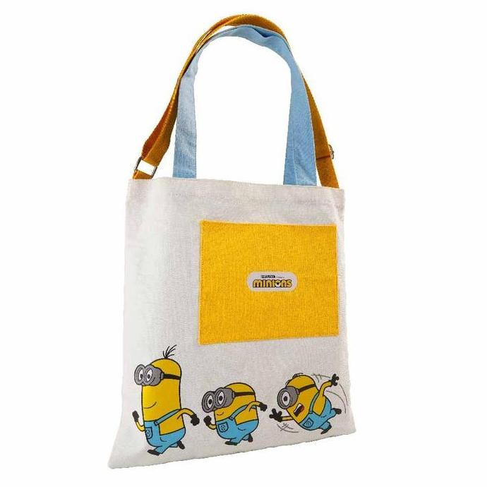 CHATIME X MINIONS WHITE TOTE BAG RUN TO YOU