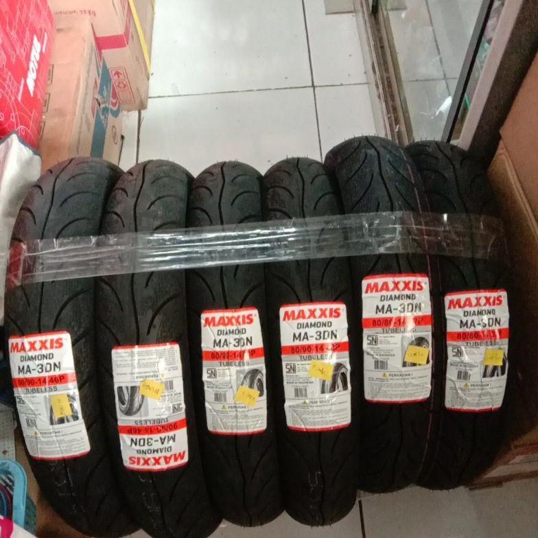 BAN MAXXIS DIAMOND MA-3DN TUBELES (70/80/80/90/90/80/100/80-14) MAXIS DIAMOND14 BAN LUAR TUBLES FOR 