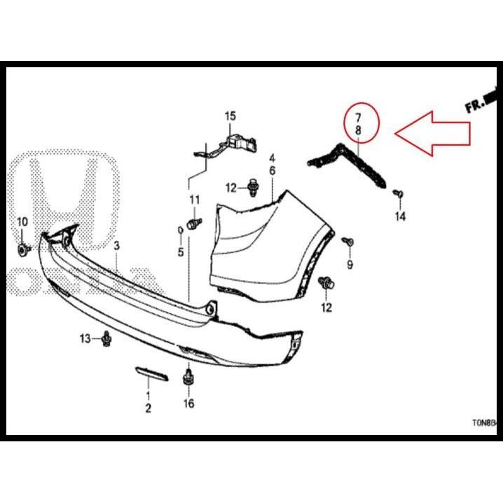 TERLARIS BRACKET BREKET BUMPER BEMPER BELAKANG HONDA CRV GEN 4 RM 2013 2014 2015 ORIGINAL