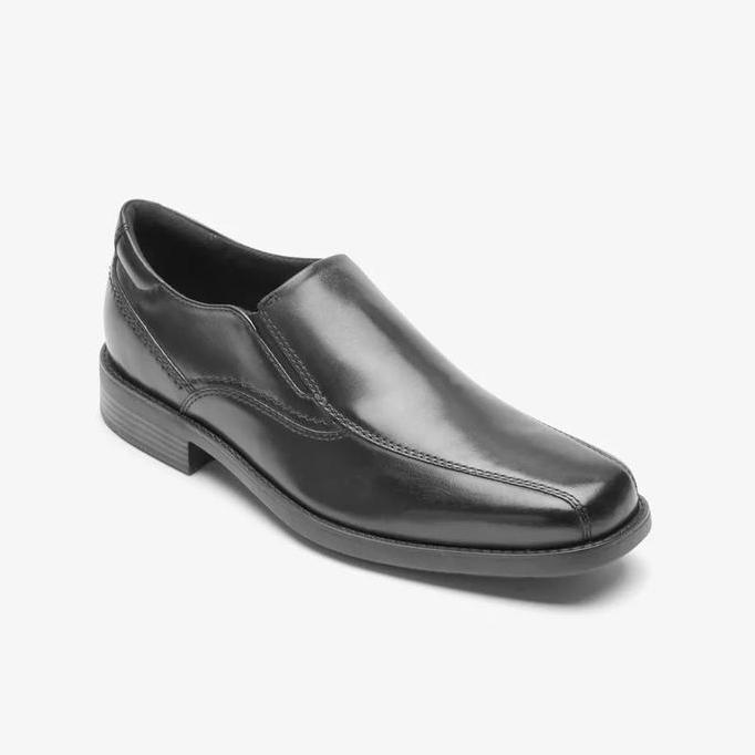 Ready Rockport Greyson Bike Slipon Original Sepatu Formal Pria Leather-Black