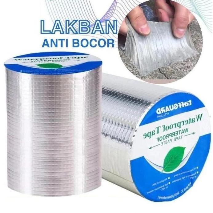 BZSDA Lakban Anti Bocor 5M 10M 20M Lem Anti Air Alumunium Foil Butyl Super Waterproof Tape Tambal Si