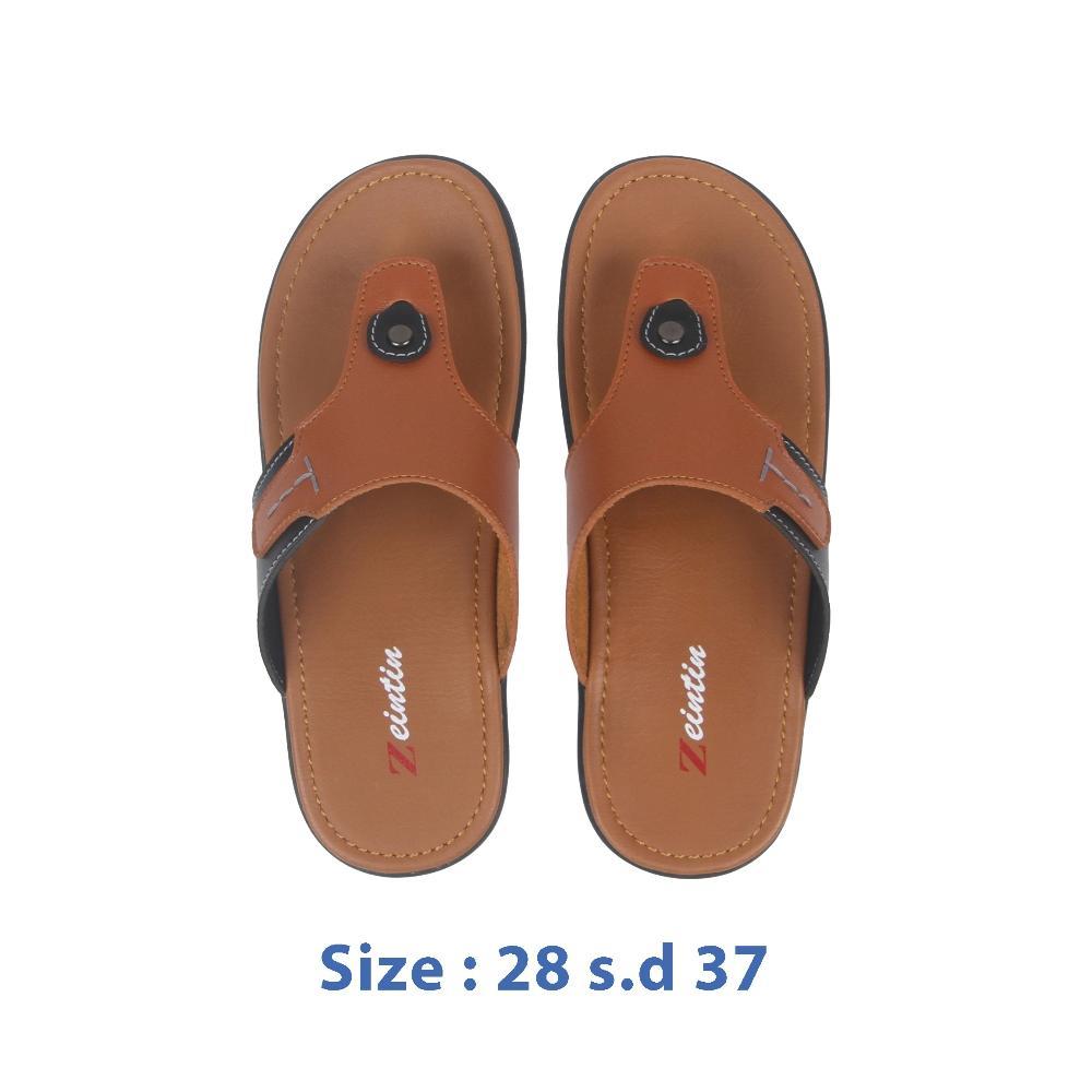 DISKON ZEINTIN - SANDAL ANAK LAKI-LAKI SDAL KULIT SINTETIS ANAK SENDAL JEPIT KASUAL FORMAL ZEINTIN I