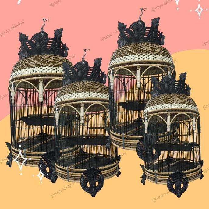 FLASH SALE - Naya Sangkar Perkutut Masio Mataraman Mahkota Sangkar Rajut Elegan untuk Para Suku Kung