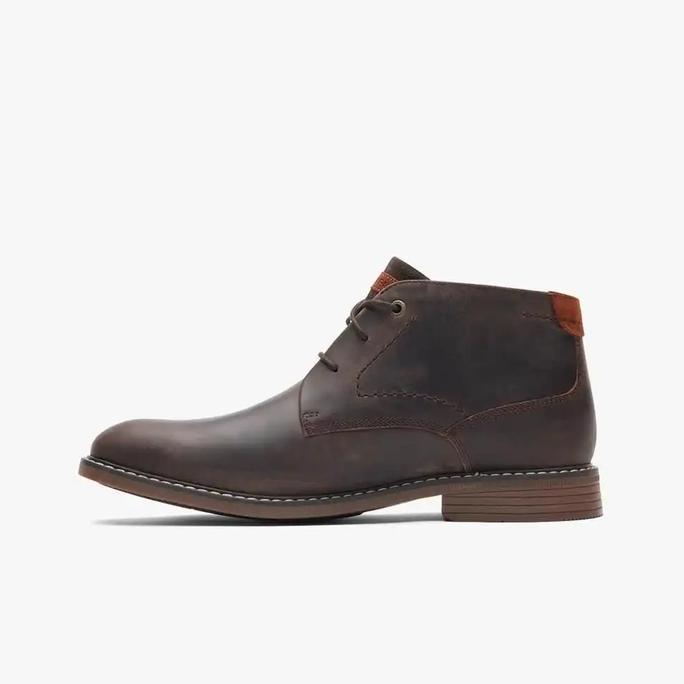Ready ROCKPORT Classic Break Chukka Original Boots Pria Leather - Brown