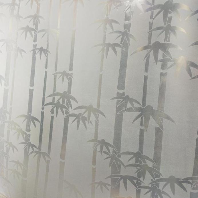 Fiber pagar plastik penutup pagar motif bambu lite