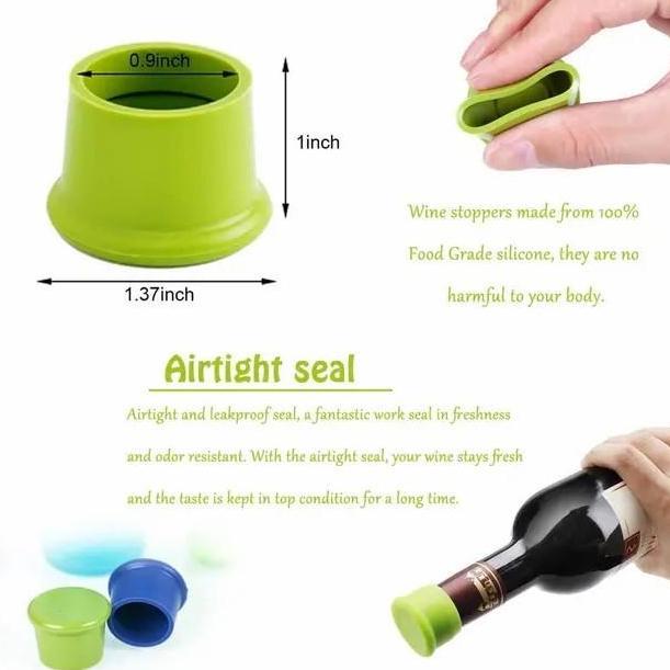 Tutupan Silikon Botol Kaca Tutup Silicone Wine Kecap Saus Cup Sealer