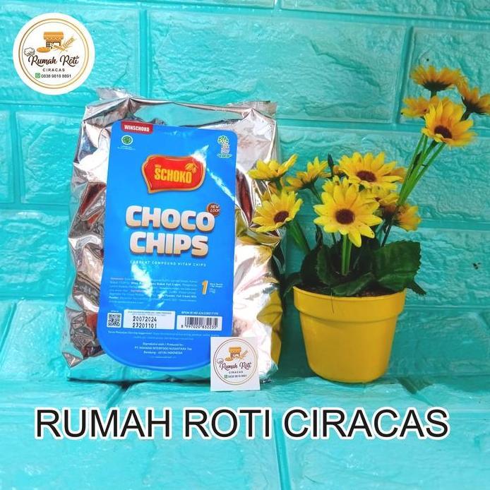 CHOCOLATE CHIP 1KG SCHOKO CHOC CHIPS KERUCUT COKLAT NO TULIP ELMER