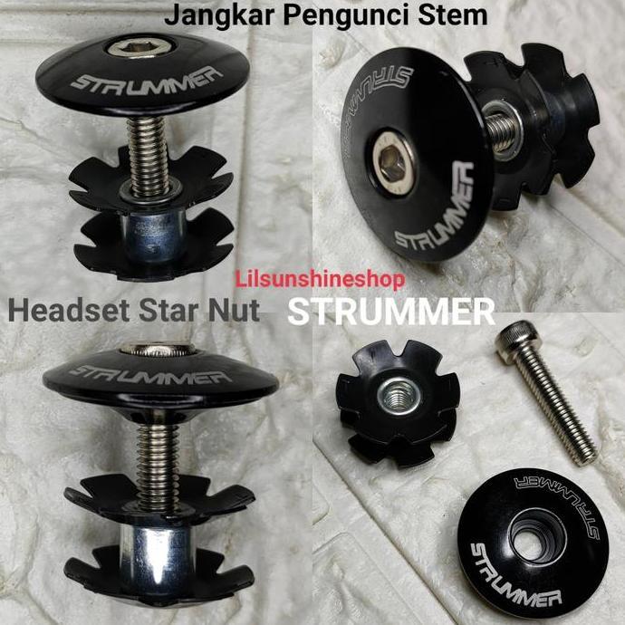 Jangkar Stem Lock STRUMMER Starnut Pengunci Fork Oversize 28.6mm Sepeda Roadbike MTB BMX Fixie Lipat