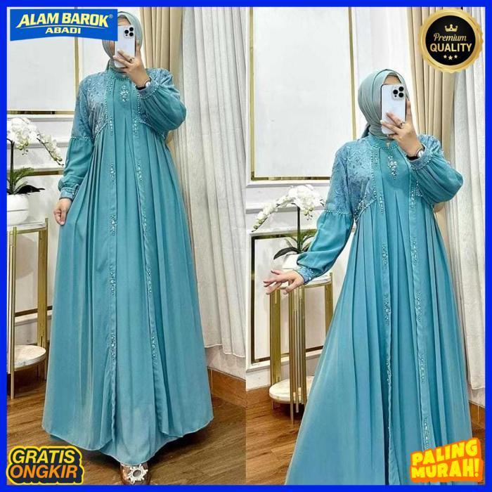 Best Seller Fenta Dress Gamis Ceruty Mix Brokat Payet // Gamis Lebaran 2026 Model Gamis Terbaru