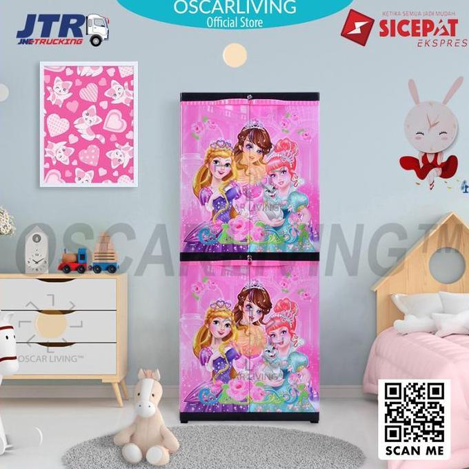 KHUSUS JTR/KARGO- Lemari Plastik Sinbak 4SS Kunci-Princess