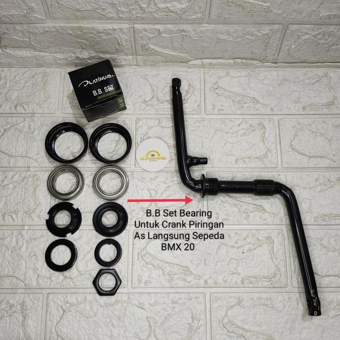 BB Set Kom Gear Tengah BEARING Mangkoan Crank Sepeda BMX 20 PLATINUM