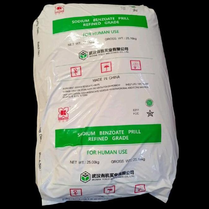 Sodium benzoat ex Wuhan Youji China 25Kg Prill refined