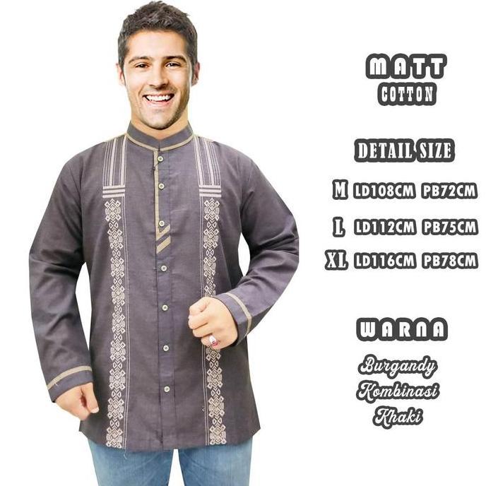 Baju koko dewasa premium bordir eternity muslim