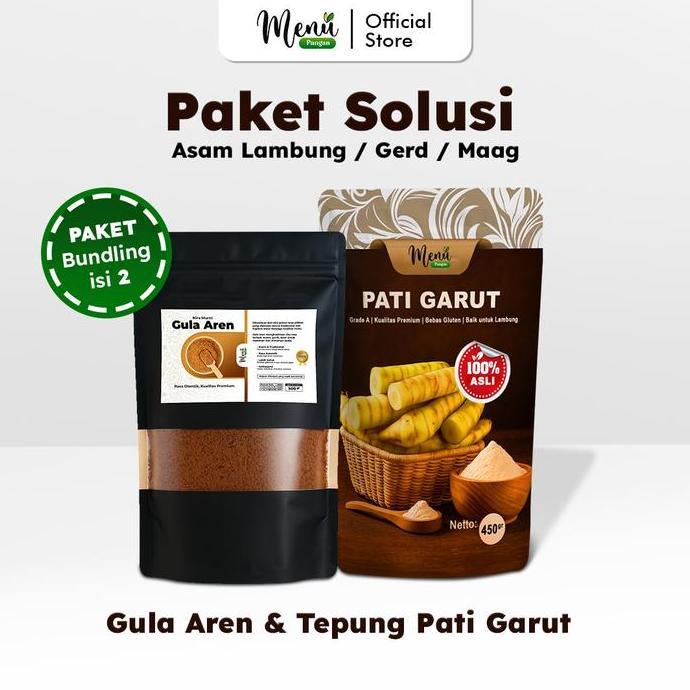 Paket Tepung PATI GARUT dan Gula Aren / Stevia