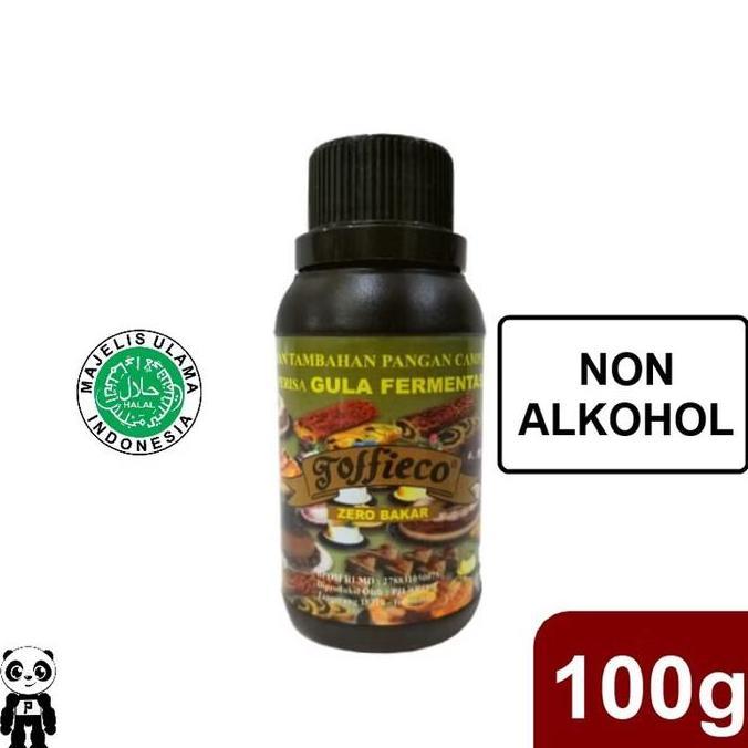Toffieco Perisa Gula Fermentasi (Rum) Zero Bakar 100g Rum Halal Non Alkohol