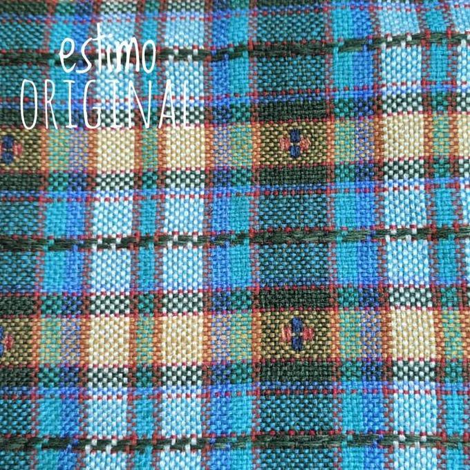 Kain Jok Mobil Bahan Fabric Tartan Kotak Biru cocok untuk mobil 90 an