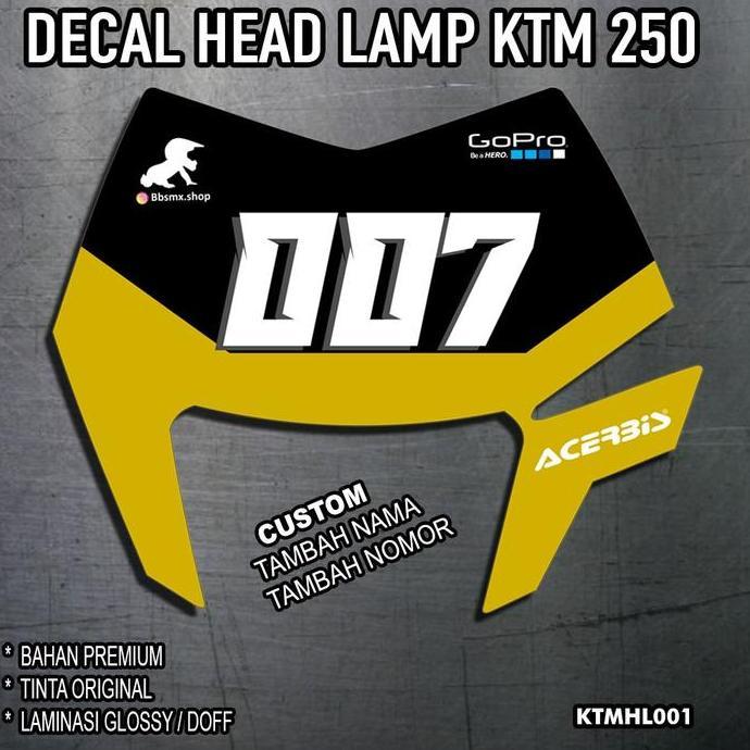 Decal   Head   Lamp   KTM    250