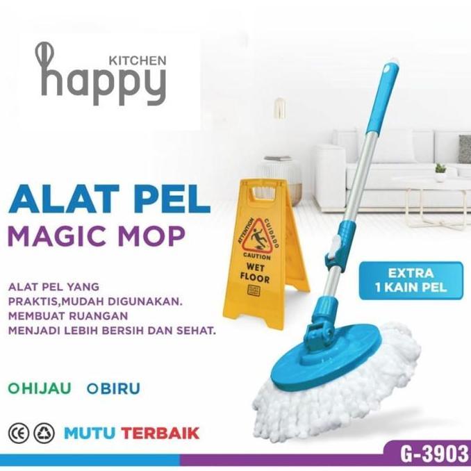 GSF Refill Tongkat Handle + Kain Pel Spin Mop / Gagang Pel Super Mop
