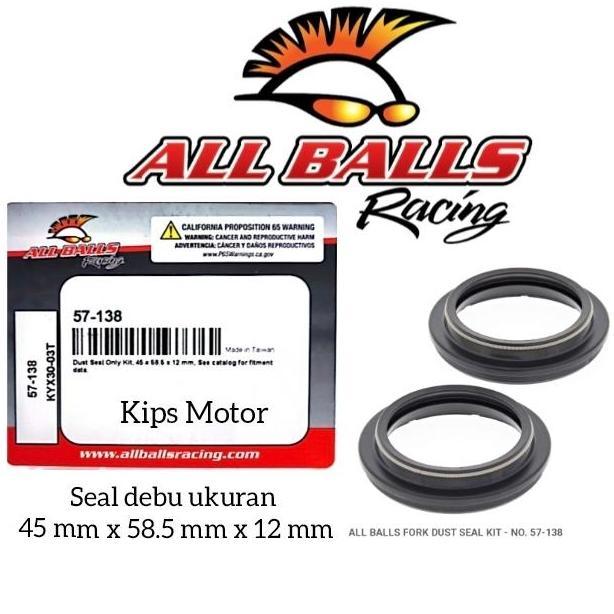 Seal Debu Shock Bmw F 800 Gs R 1200 Ukuran 45 Mm X 58.5 Mm X 12 Mm All Balls 57-138