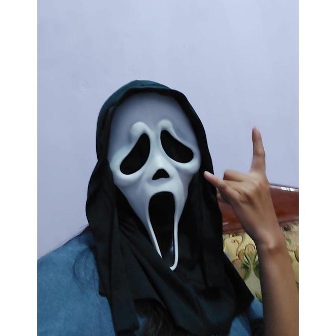 Topeng Scream Skull Tengkorak Hantu Haloween Cosplay Kostum
