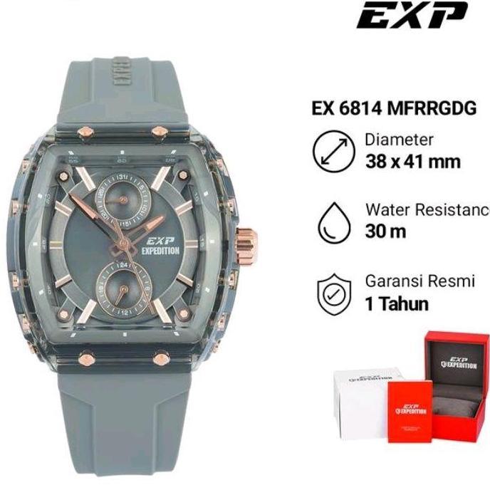 Ready JAM TANGAN PRIA EXPEDITION E6814 E 6814 RUBBER ORIGINAL