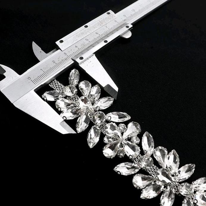 Rhinestone Decal Glass Motif Mata Kuda Aksesoris Baju Gaun Pengantin Payet Rangkai Jahit Manik Canti