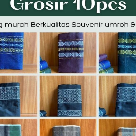 Grosir 10Pcs Sarung Tenun Souvenir Umroh & Hajian