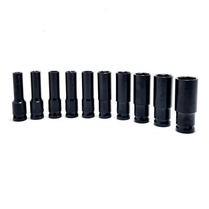 MOLLAR DEEP SOCKET impact SET 10 PCS (8-24mm) 1/2 inch deep wall sock
